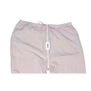 Women's Crinkle Wide Leg‎ Slacks XXL Lightweight Summer Pastel Lilac NEW thumbnail 5