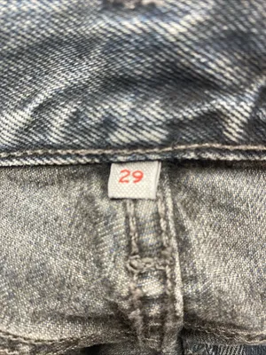 Levis High Rise Fray Cut Hem Black Jean Skirt Y2K Size 29 Denim thumbnail 7