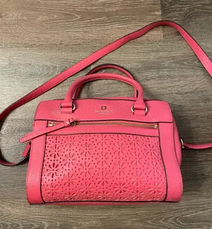 Kate Spade Perri Lane Bubbles bag Laser-Cut Leather Satchel Pink thumbnail 1