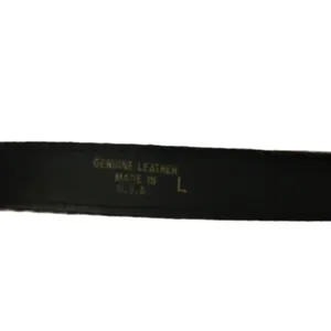 Brushed silver buckle smooth leather belt Brown thumbnail 4