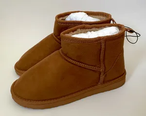MIA Faux Fur Bootie Lightweight Winter Warm Boot Brown Size 6.5 NEW thumbnail 1