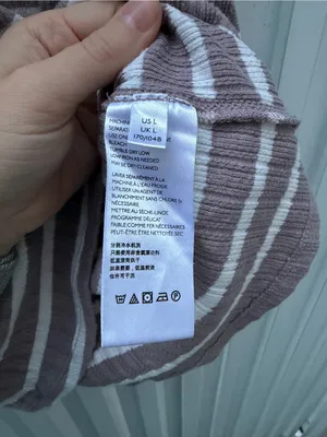 Free People We The Free Dusty Purple Striped Ribbed Keyhole Tank Top L thumbnail 3