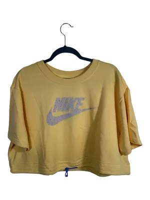 Nike‎ Icon Clash Topaz Gold Graphic Crop T-Shirt Women’s Plus 1X NWT thumbnail 4