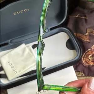 Authentic Gucci 51mm Emerald Green Acetate Sunglasses UNISEX thumbnail 7