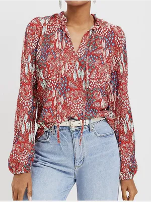 LOFT Colorful Patterned Lightweight Top Size M thumbnail 1