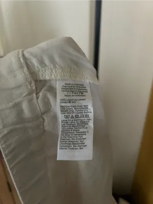 Madewell Zoe Relaxed Straight Pant in 100% Linen Ivory White NWT Size 16 Tall thumbnail 8