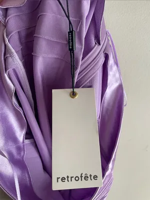 Retrofete Dehl Mini Satin Skirt Lilac thumbnail 9