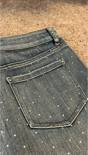 Sparkly Cache Jeans studded with Diamonds✨ thumbnail 5