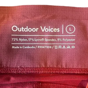 Outdoor Voices Orange‎ Colorblock Cropped High Waist Leggings Large Active Yoga thumbnail 6