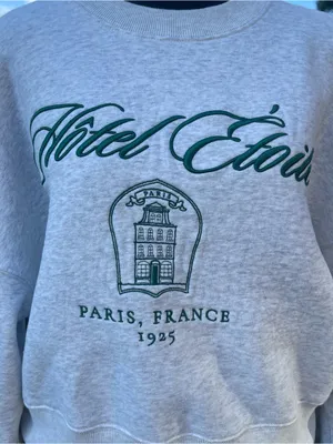 Abercrombie & Fitch “Hotel Eloile” Soft Collection Embroidered Sweatshirt Med thumbnail 3