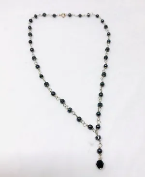 Delicate sterling silver, beaded  necklace thumbnail 6