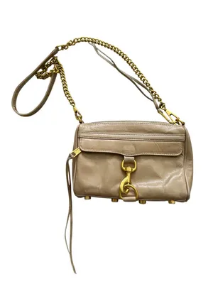 REBECCA MINKOFF Tan Gold Leather MAC Crossbody Bag thumbnail 3