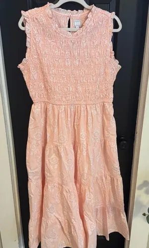 Crown & Ivy Society Social Women’s Size 12 Sleeveless Peach Maxi Dress NWT thumbnail 1