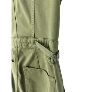 Good American Fit For Success Denim Jumpsuit Olive Utility Straight Leg Size S thumbnail 8
