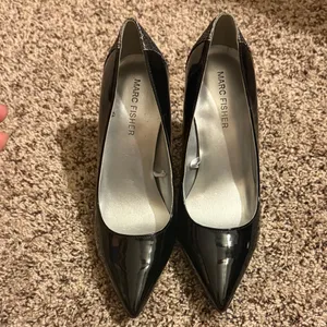 Marc Fisher Black and Glitter Heels thumbnail 2
