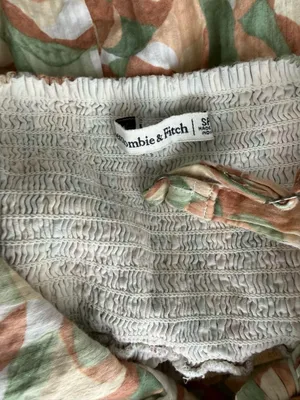 Abercrombie & Fitch Maxi Dress in Sage & Tan thumbnail 5