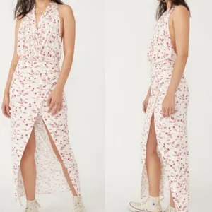Free People Daria Graphic Maxi Dress in Ivory Combo Size L thumbnail 4