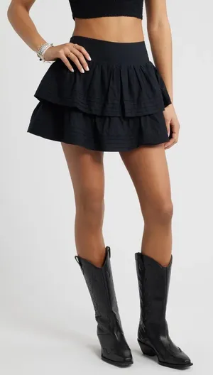 NWOT BP. Tiered Cotton Mini Skort size XS thumbnail 1
