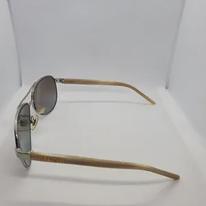 Ralph Lauren Polarized Silver & Tan Aviator Sunglasses thumbnail 13