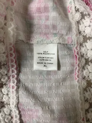 Altar’d State Tank Top XL Pink Floral Lace Peplum Fairycore Cottagecore NWOT thumbnail 16