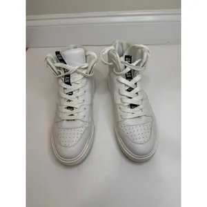 Steve Madden SM NY90 High Top Sneakers White Black Sz10 thumbnail 2