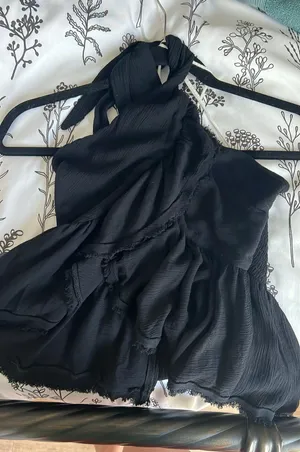 Black Halter Free People Top thumbnail 1