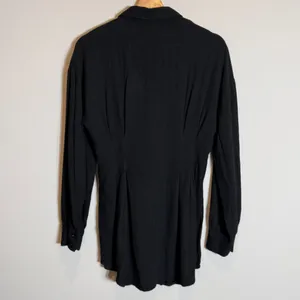 White Fox Feels Like A Holiday Shirt Dress Womens Small Black Micro Mini Pleated thumbnail 12