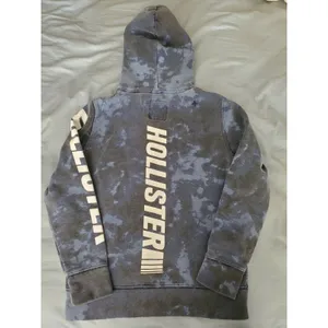 Hollister Hoodie Women Size Small Blue Tie-Dye Long Sleeve Pullover Logo FLAW thumbnail 8