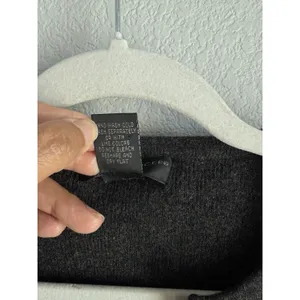 Sarah Spencer Merino Wool Cardigan M Charcoal Gray Quiet Luxury Minimalist thumbnail 8