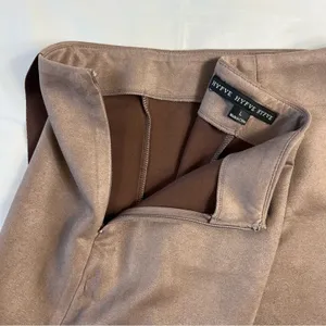 Y2k Faux Suede Wrap Skort Brown Large Mini Skirt Shorts Neutral thumbnail 10