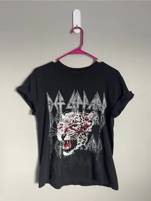 DEF LEPPARD | Black Logo Band Tee Sz S thumbnail 2