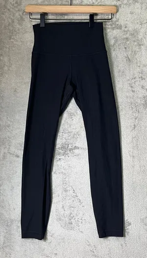 Lululemon Align Ribbed High Rise Pant 25' Black Size 4 Yoga Leggings Nulu thumbnail 1