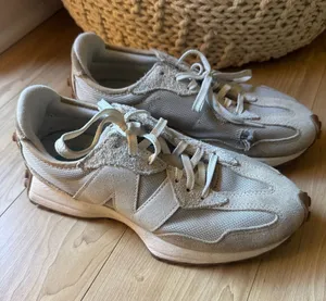 New Balance Women's Light Beige Suede & Mesh Sneakers thumbnail 1