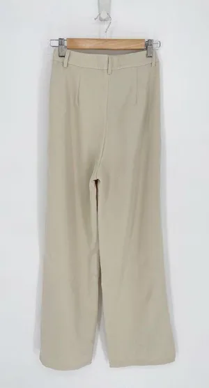 4th Reckless Archer Asymmetric Trousers High Waisted Beige Women's S NEW thumbnail 5
