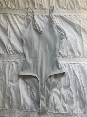 American Eagle Bodysuit Ribbed White thumbnail 2