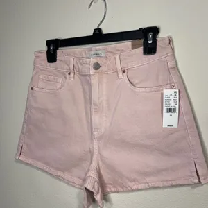 PacSun Light Pink High-Rise Denim Shorts thumbnail 2