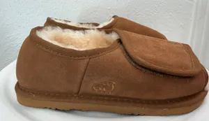 Lamo Chestnut Shearling Suede House Slippers‎ Cozy Slip On Mule thumbnail 1