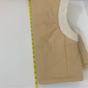 Thread +Supply Woman Lg Tan/Cream Puffer Cabincore‎ Neutral Sherpa-Lined Vest thumbnail 6