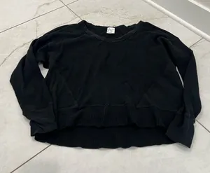 Offline by Aerie Black Waffle Long Sleeve Crewneck Size XS thumbnail 1