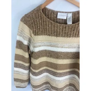 Liz Claiborne Mixed Stripe Knit Sweater Size Large thumbnail 4