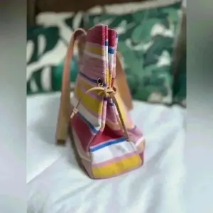 Women’s Multicolor‎ Striped Beach Bag Pink thumbnail 4
