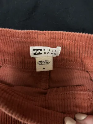 Billabong Burnt orange corduroy pants thumbnail 3