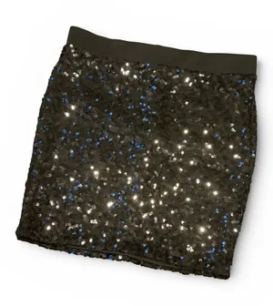 torrid Black Sequin Mini Skirt with Blue Accents thumbnail 1