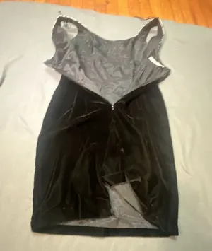 AGB Black Velvet and Animal Print Dress size 8 with Matching Bolero Jacket Size thumbnail 7