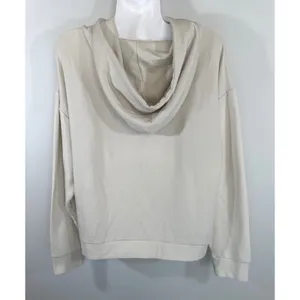 Quince Ivory Tencel Modal Relaxed Pullover Hoodie Womens Large Sustainable Soft thumbnail 5