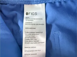 FIGS Yola High-Rise Slim Scrub Pants XXS Petite Blue thumbnail 4