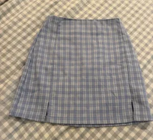 Brandy Melville Blue Plaid Mini Skirt thumbnail 1