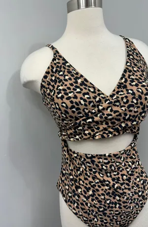 Aerie Tan Animal Print One Piece Swimsuit thumbnail 7