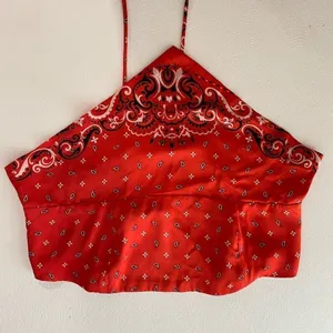 Rue21 Red Bandana Print Corset Top | Size Large | Western Y2K Festival Tube Top thumbnail 1