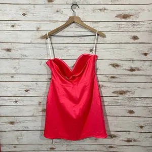 NWT Superdown Lilianah Sweetheart Mini Dress - Pink - XL thumbnail 10